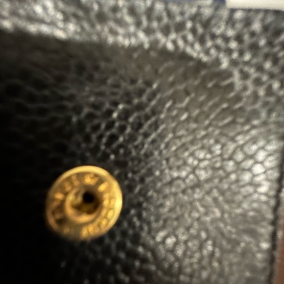 Authentic Rare Chanel Black Caviar Leather CC Case Pouch Card Holder Key Chain - Picture 10 of 14